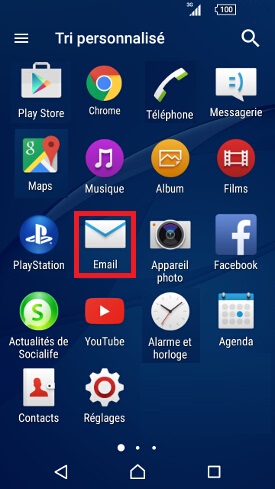mail Sony android 5.1 email