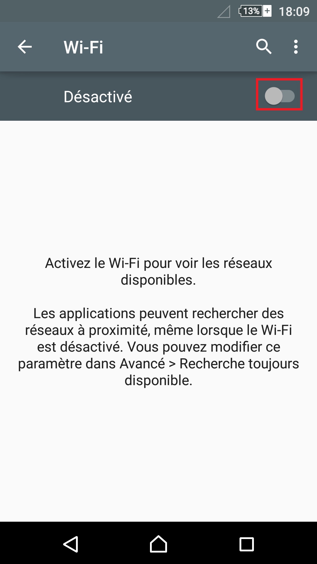 internet Sony android 5 . 1 reglages WIFI activation