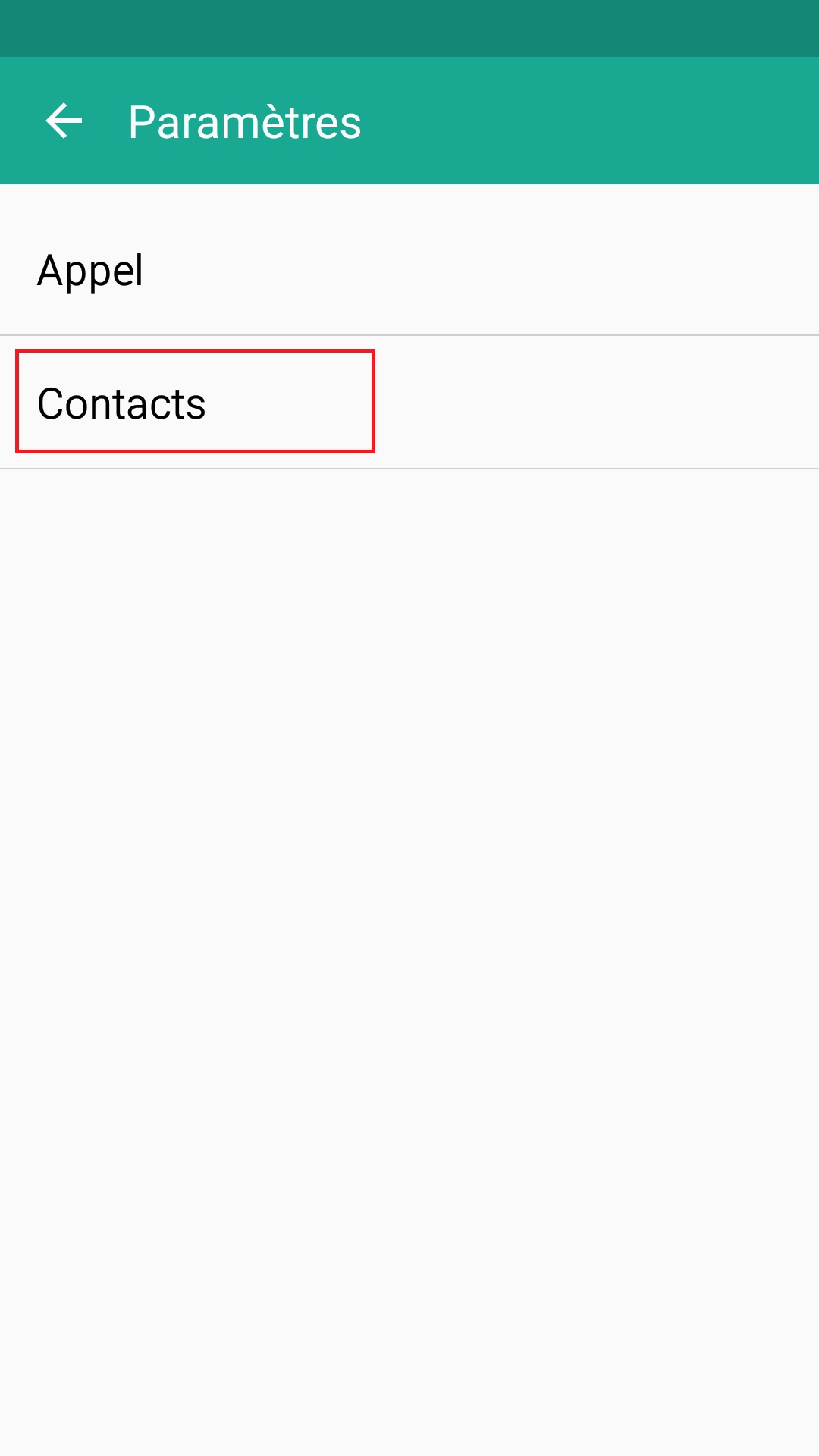 contact code pin ecran verrouillage Samsung android 5 contact 2