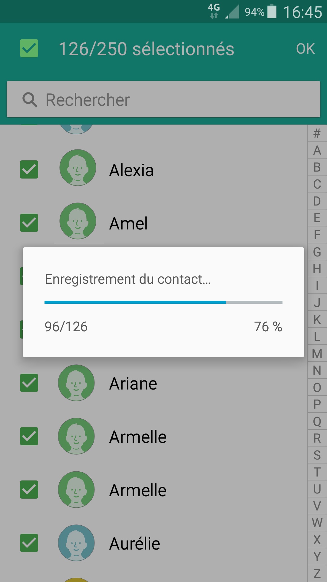 contact code pin ecran verrouillage Samsung android 5 contact 3