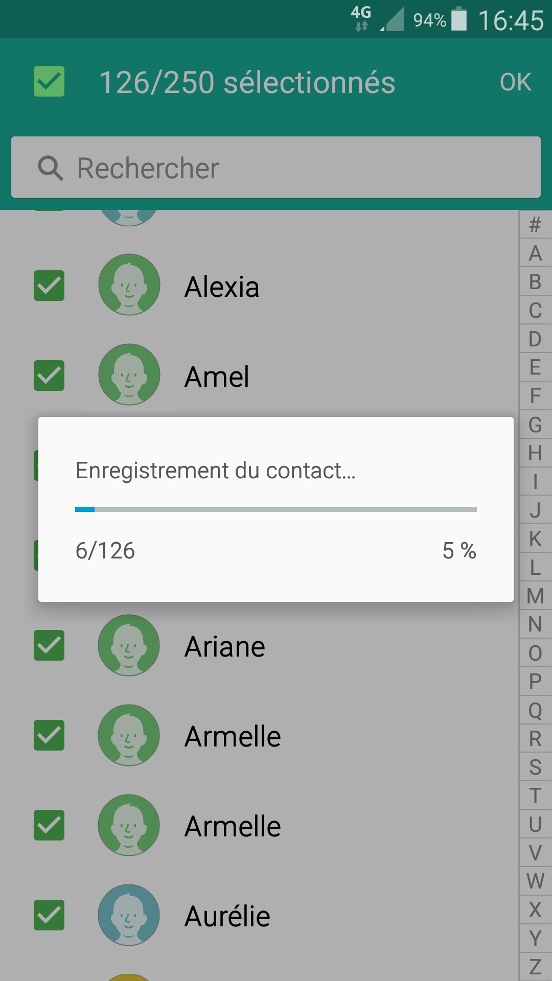 contact code pin ecran verrouillage Samsung android 5 contact copier 2