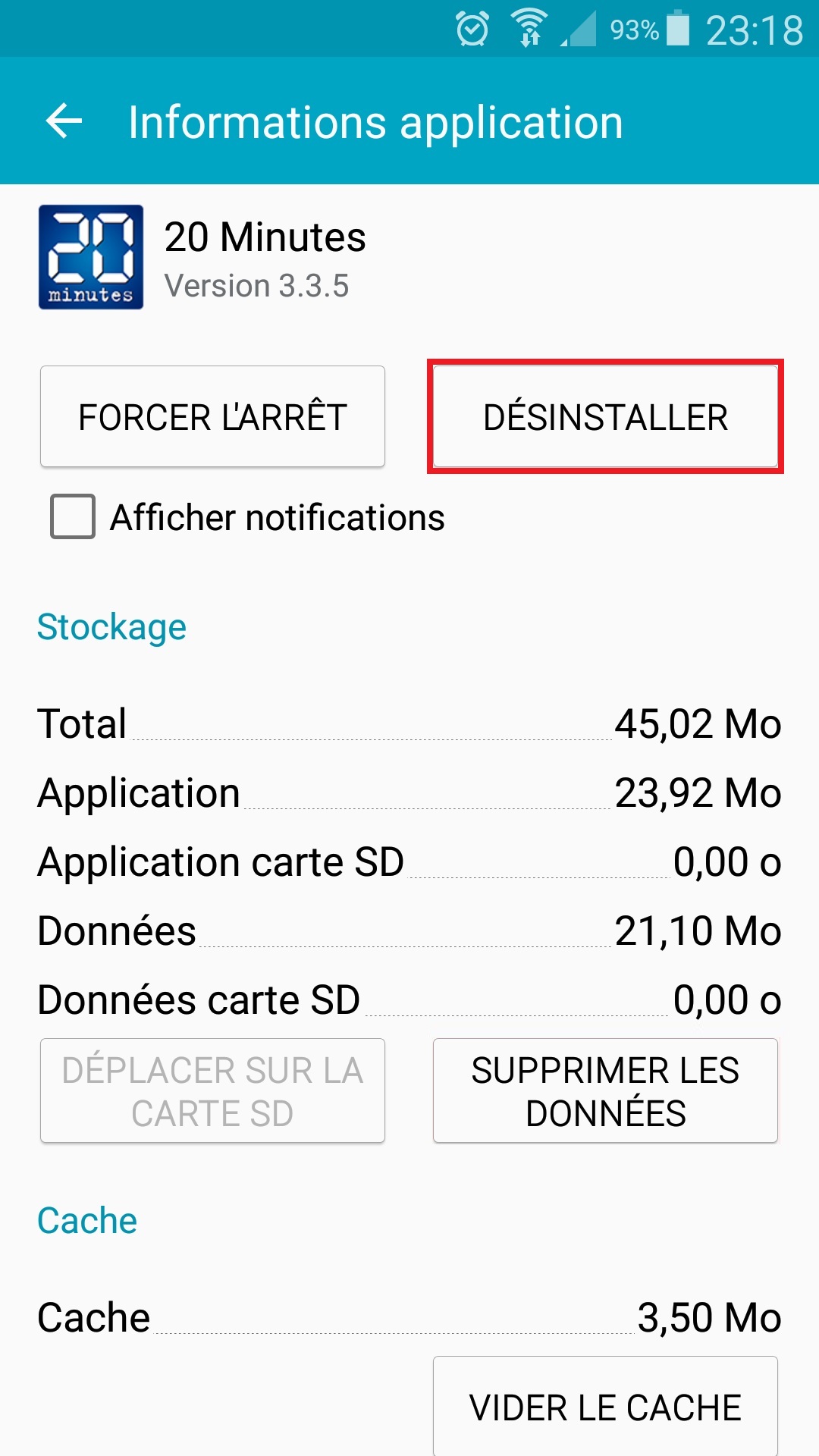 Applications Samsung android 5 desinstaller-appli