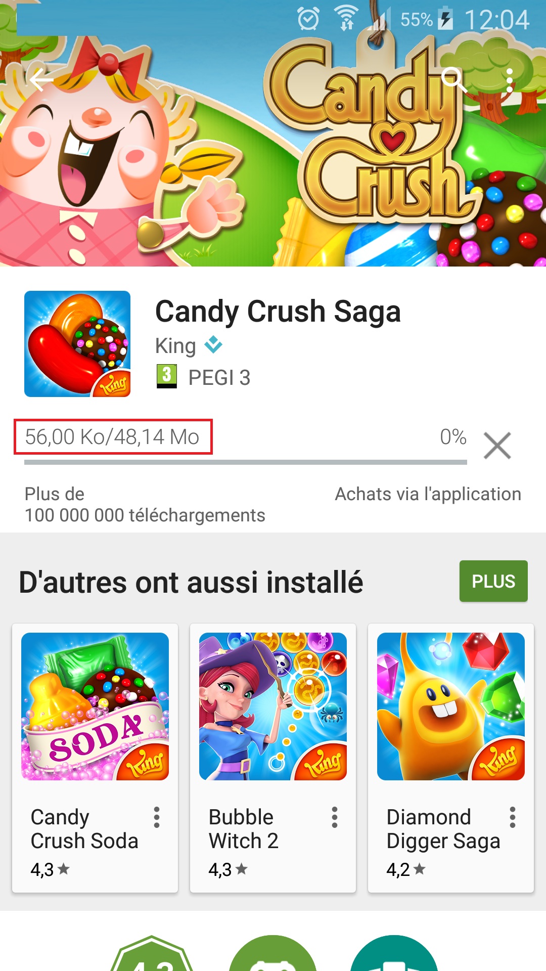 Application Sony android 4.4 playstore instal en cours