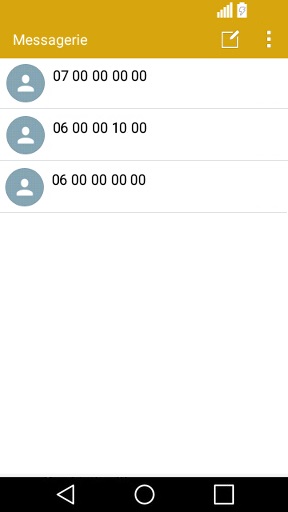 SMS LG android 5 . 1-message liste