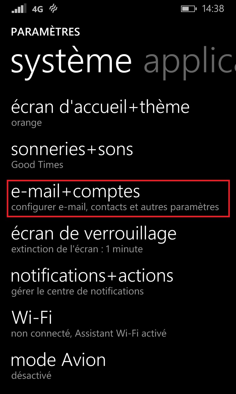 compte microsoft email comptes
