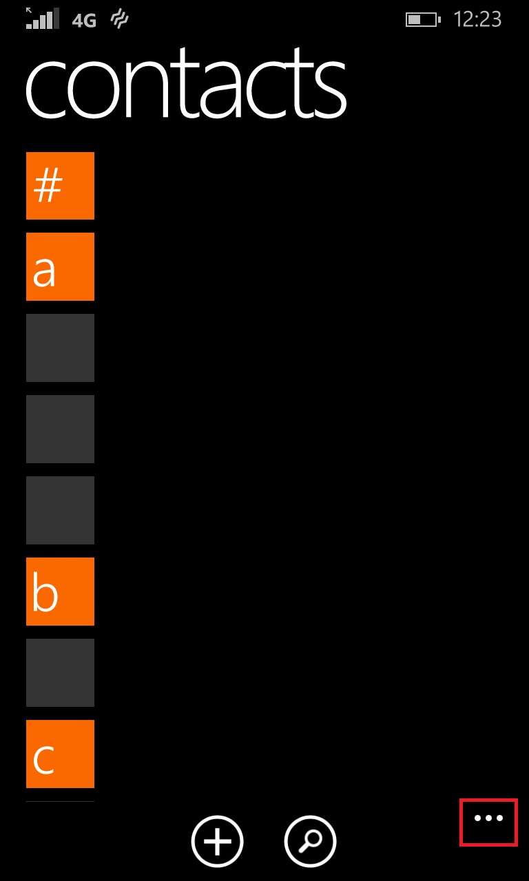 contact code pin ecran verrouillage Lumia windows 8.1 contact 3 points