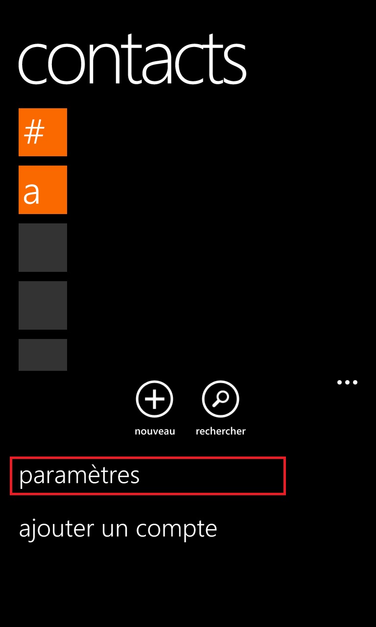 contact code pin ecran verrouillage Lumia windows 8.1 contact parametre