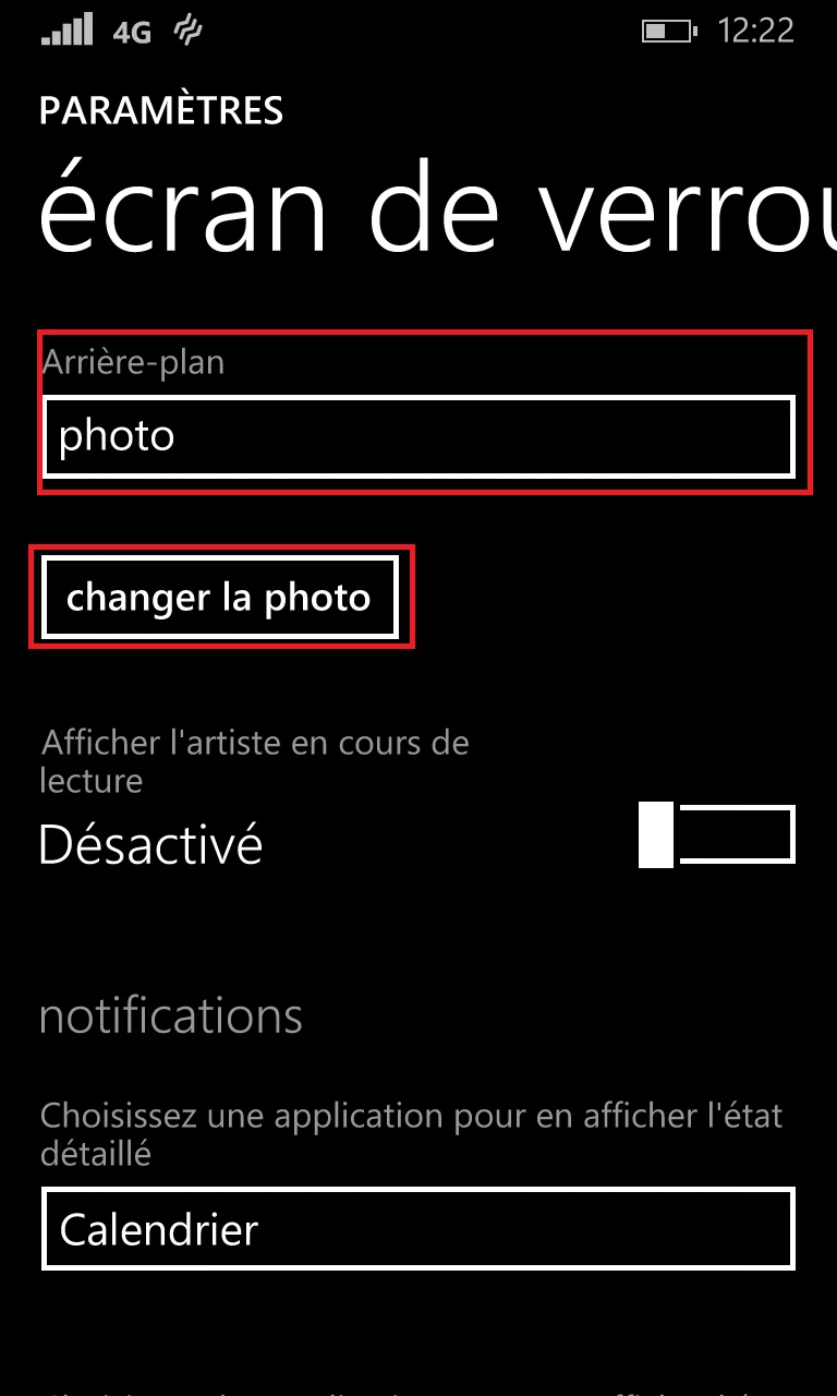 contact code pin ecran verrouillage Lumia windows 8.1 ecran de verrouillage photo