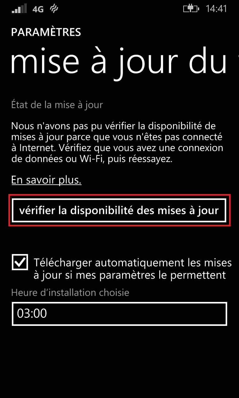 Sauvegarder restaurer mettre à jour son Lumia windows 8.1 mettre a jour 2