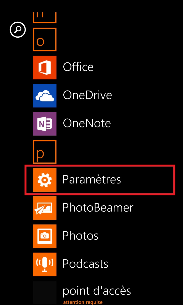 Personnalisation Lumia windows 8.1 parametres