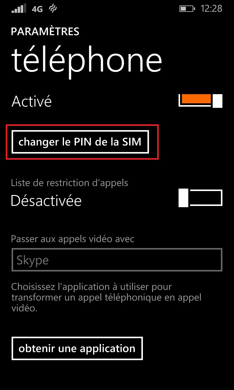 contact code pin ecran verrouillage Lumia windows 8.1 télephone changer pin