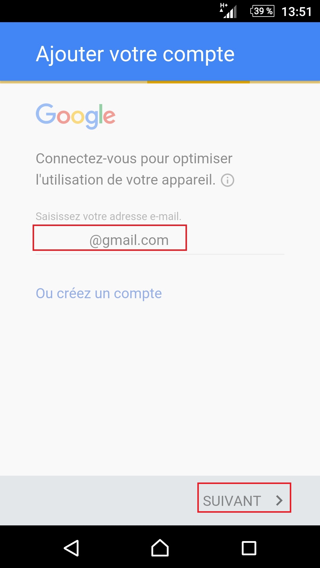 Créer un compte Google Sony compte gmail