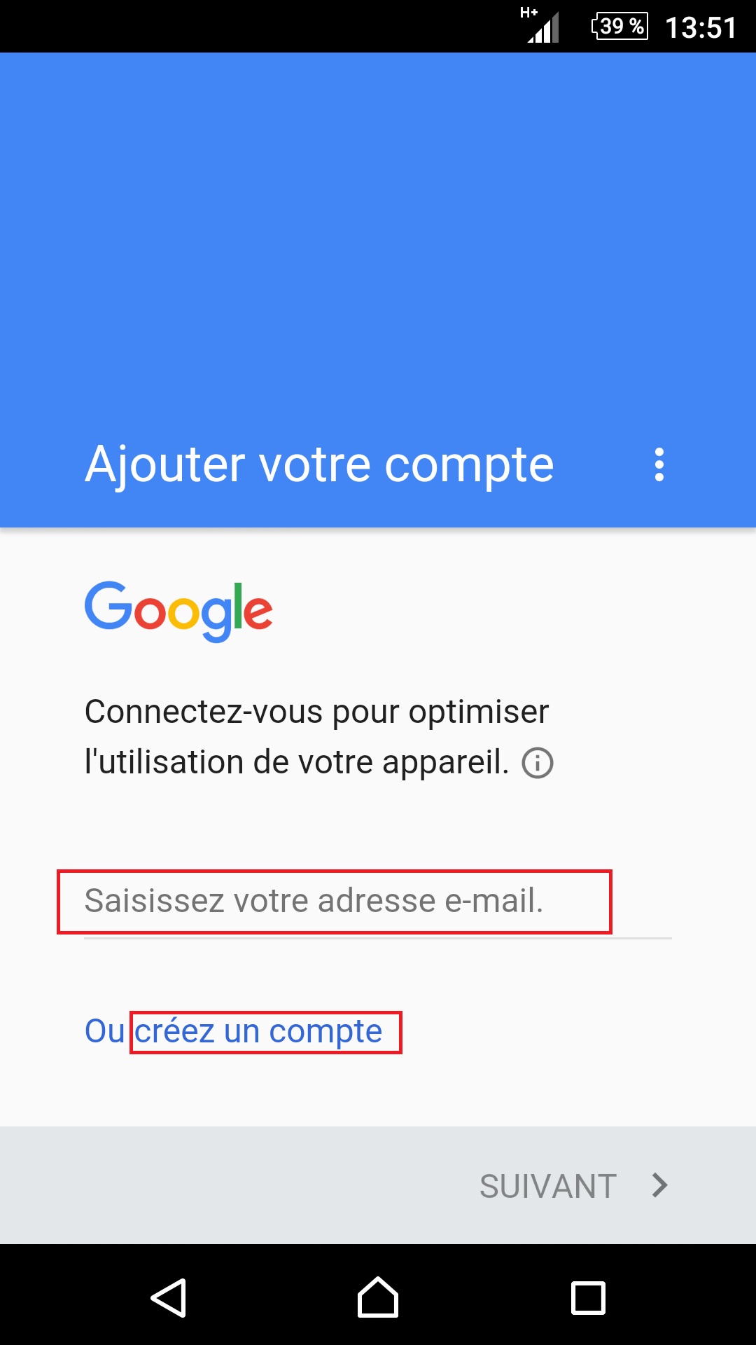 Créer un compte Google Sony compte google 2