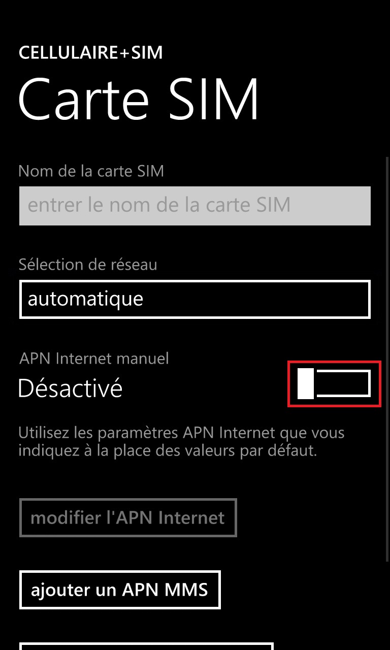 Internet Lumia windows 8.1 APN internet