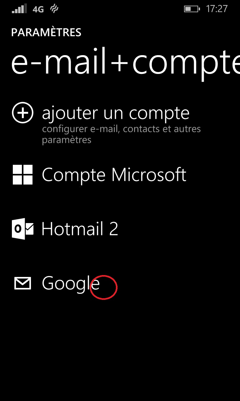 mail Lumia windows 8.1 email suppression compte