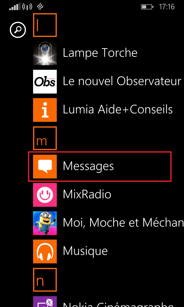 SMS Lumia windows 8.1 messages