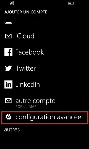 mail Lumia windows 8.1 configuration avancée