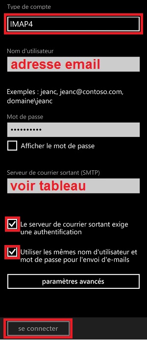 mail Lumia windows 8.1 configuration mail manuel