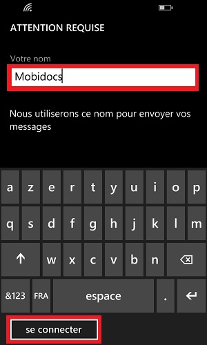 mail Lumia windows 8.1 nom du compte