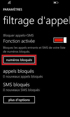 SMS Lumia windows 8.1 numero debloquer