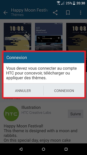 Personnaliser HTC android 7 theme