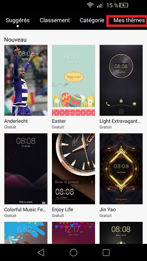 Personnaliser Huawei thème sonnerie fond d'écran