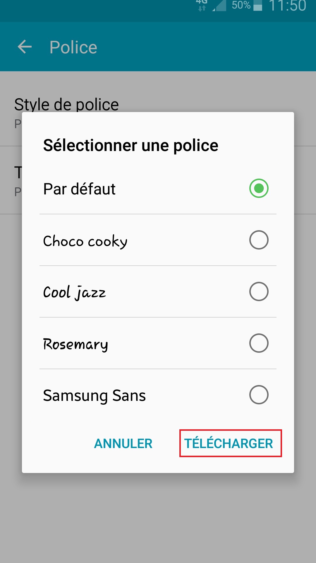 Personnaliser Samsung thème sonnerie fond d'écran style de police 3