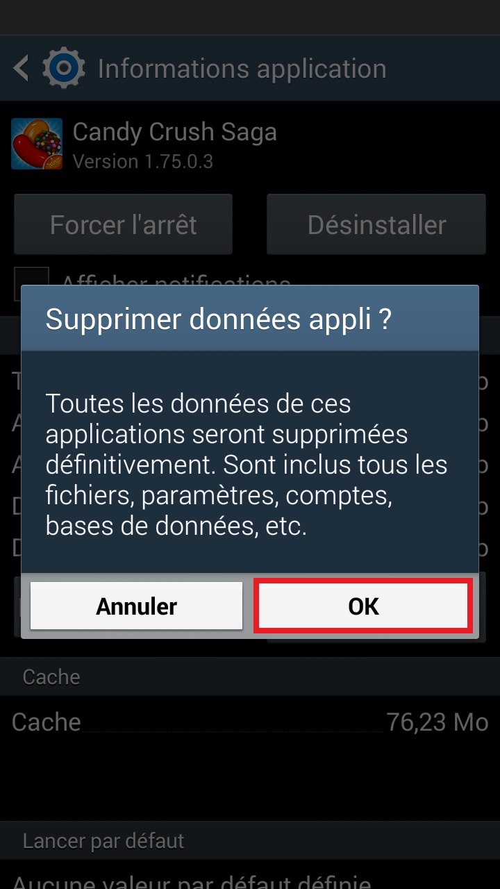Applications Samsung android 4 donnée appli 2