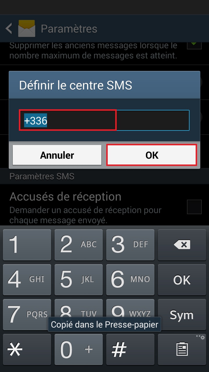 SMS Samsung android 4 message centre SMS 2