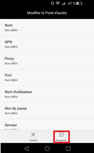 MMS Huawei configuration MMS point acces