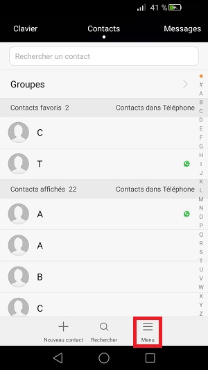 contact code pin ecran verrouillage Huawei (android 5.1)