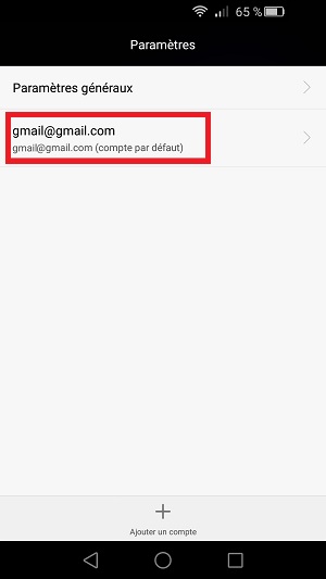 mail Huawei android 5 supprimer compte email