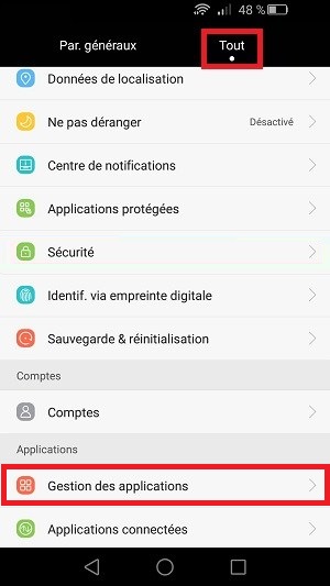 Applications Huawei desintaller application