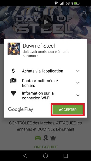 Applications Huawei installation application Playstore
