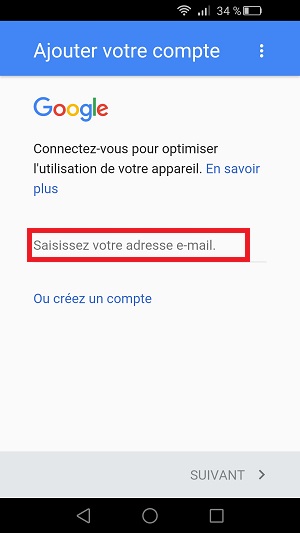 compte Google Huawei