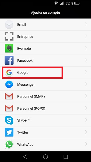 compte Google Huawei
