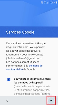 Activation Sony service google