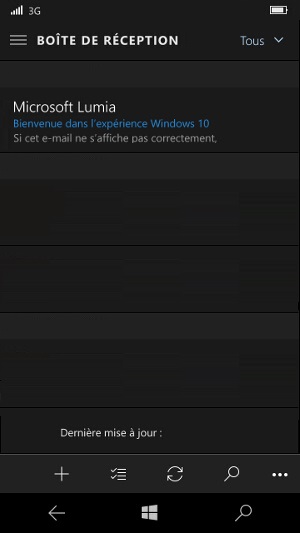 email Lumia windows 10 mail boite de réception