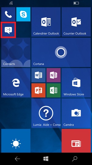 SMS Microsoft Lumia Windows 10 ecrire messages