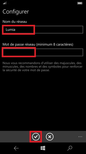Internet Lumia Windows 10 point accès mobile