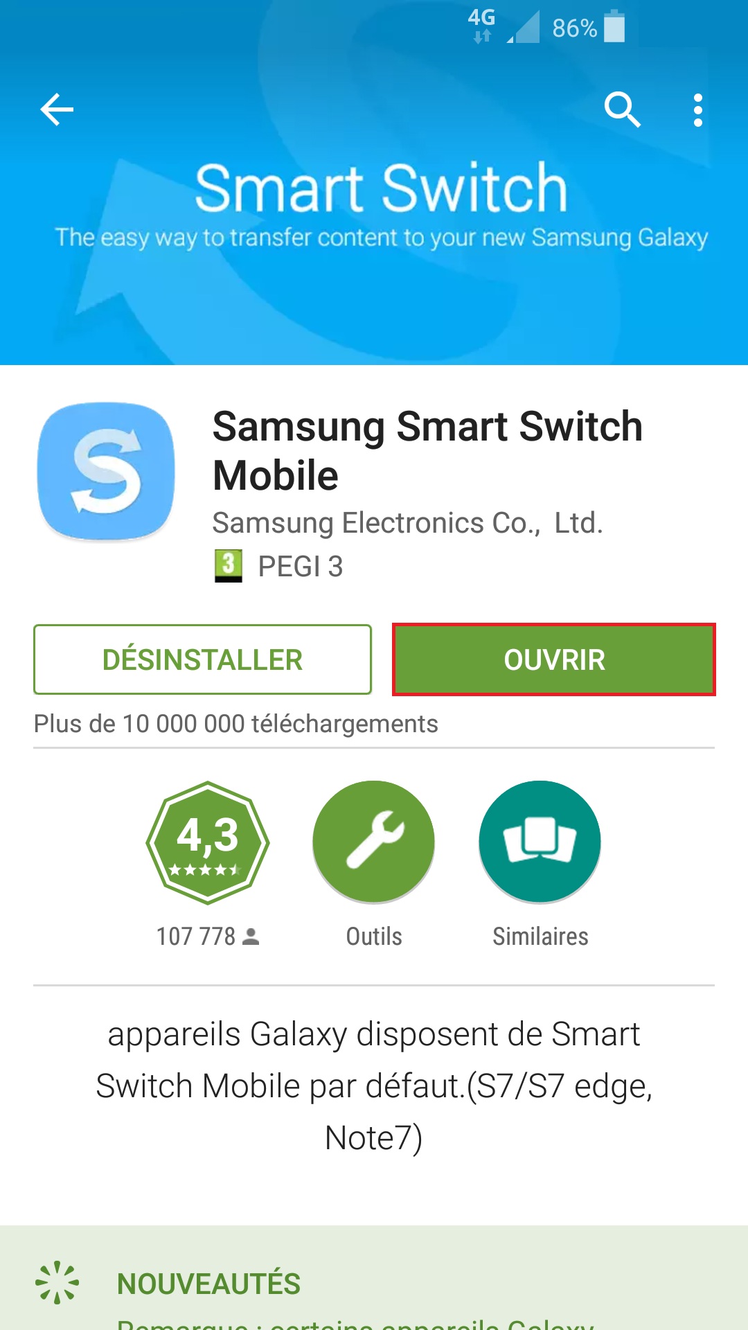 Transférer ses données Samsung-smart-switch-ouvrir