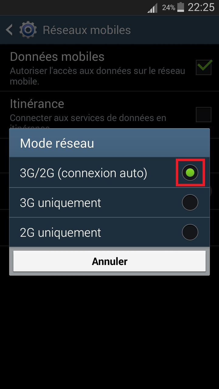 internet Samsung android 4 mode reseau 2