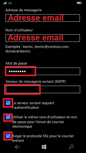 email Lumia windows 10 IMAP