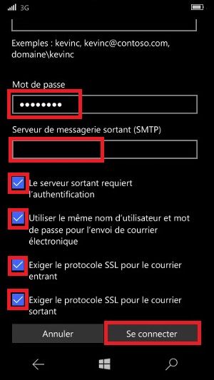 email Lumia windows 10 IMAP