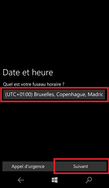 Activation Microsoft Lumia Windows 10 date et heure 6