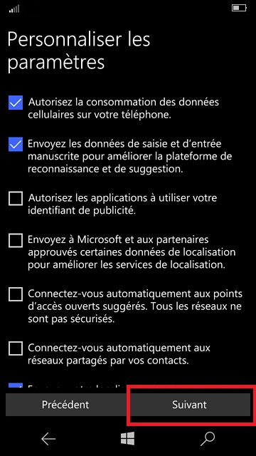 Activation Microsoft Lumia Windows 10 personnalisation 11