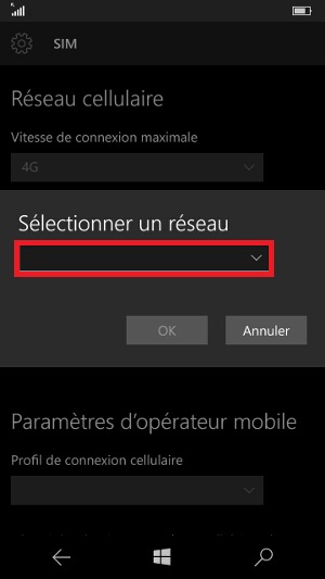 Réseaux Microsoft Lumia 550