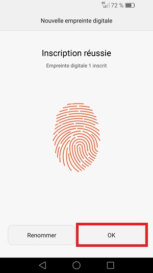 contact code pin ecran verrouillage Huawei (android 6.0) empreinte