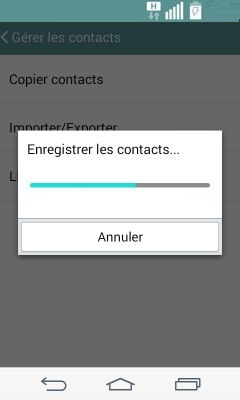 LG android 4.4 enregistrement contact