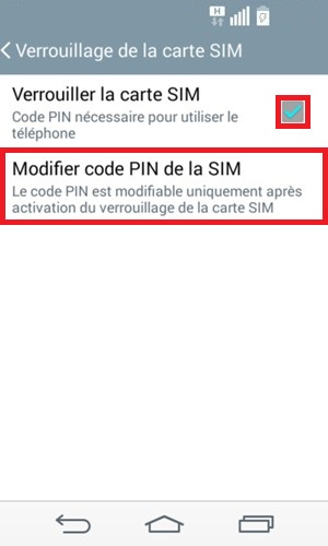 LG android 4.4 modifier PIN